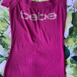Bebe rhinestone halter top